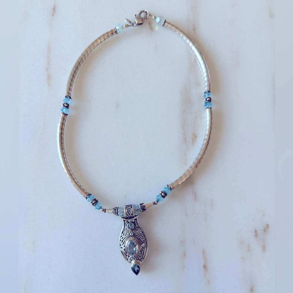 Beautiful sterling silver and semi precious stones. Hand made